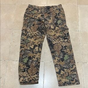 Vintage Jerzees Men's Woodland Camo Cargo sweat Pants